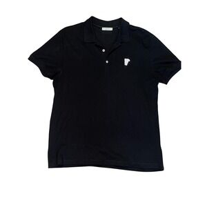 Versace Collection Mens Black Pique Polo Shirt Medusa Logo V800499S XXL